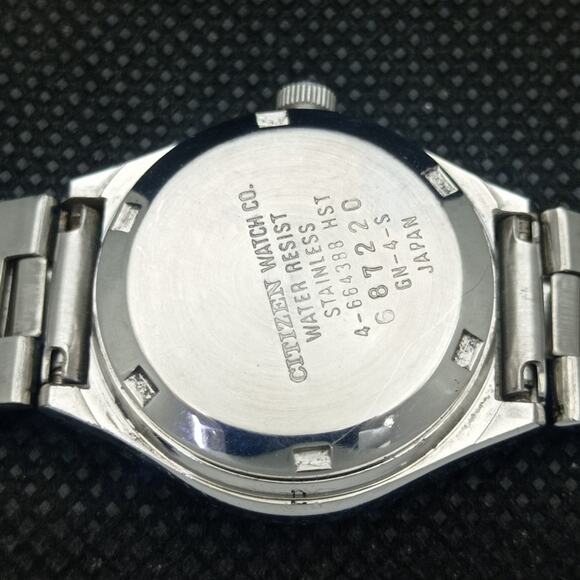 Vintage 1985 Citizen Automatic Womans Silver Watch W/daydate & Blue accents - Picture 8 of 8